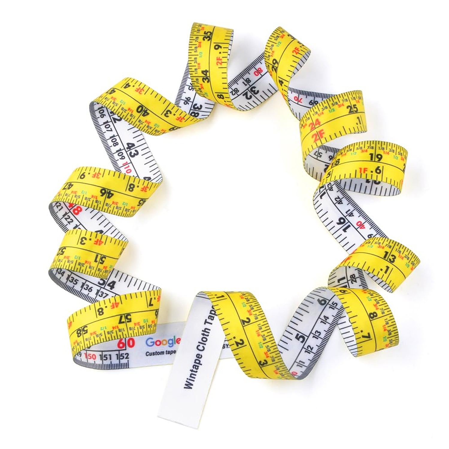 60” Fractional Inch and Decimal Engineer Scale Cloth Tape Measure | All Purp…
