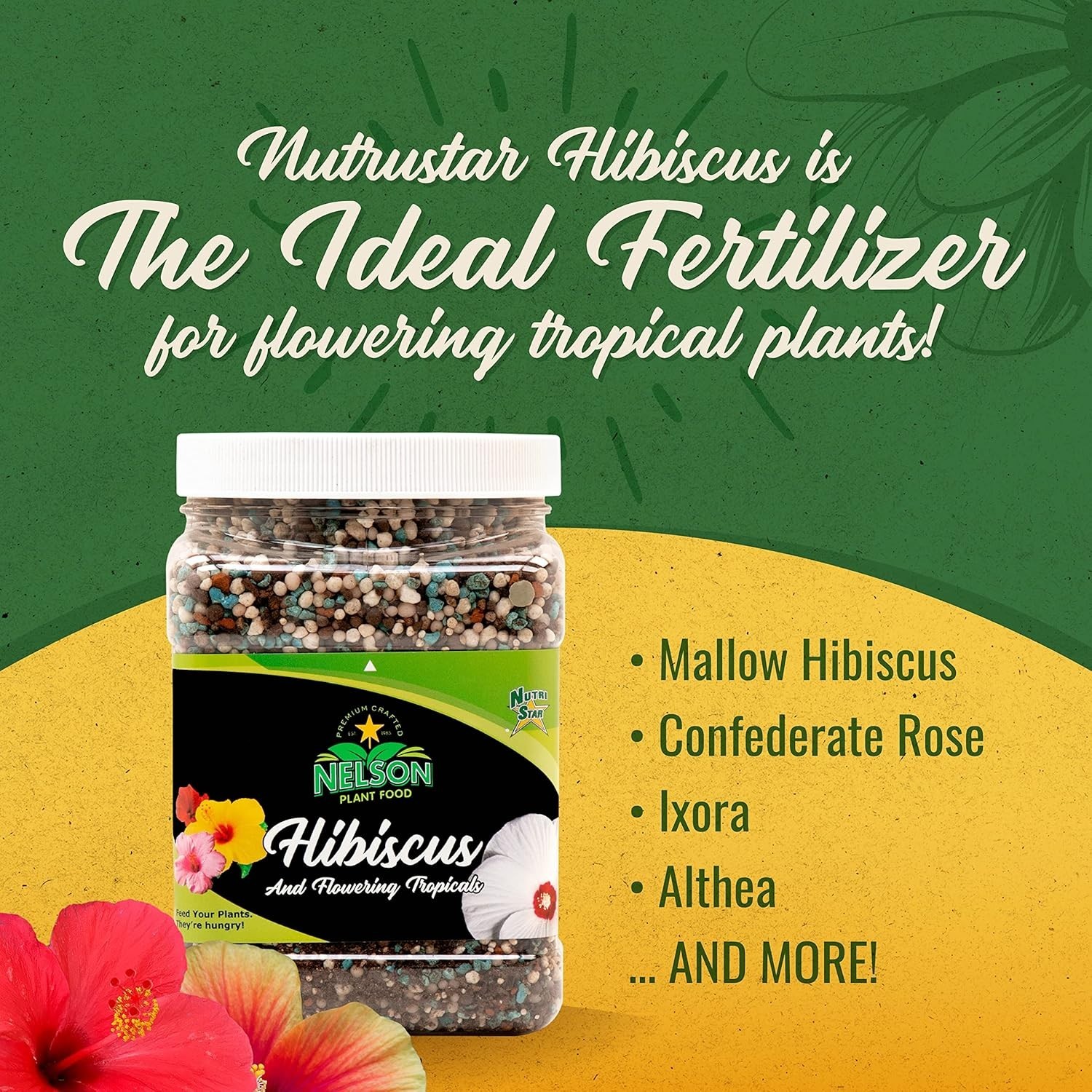 NutriStar 10-4-12 Fertilizer – 4 lb Granular Plant Food for Vibrant Blooms