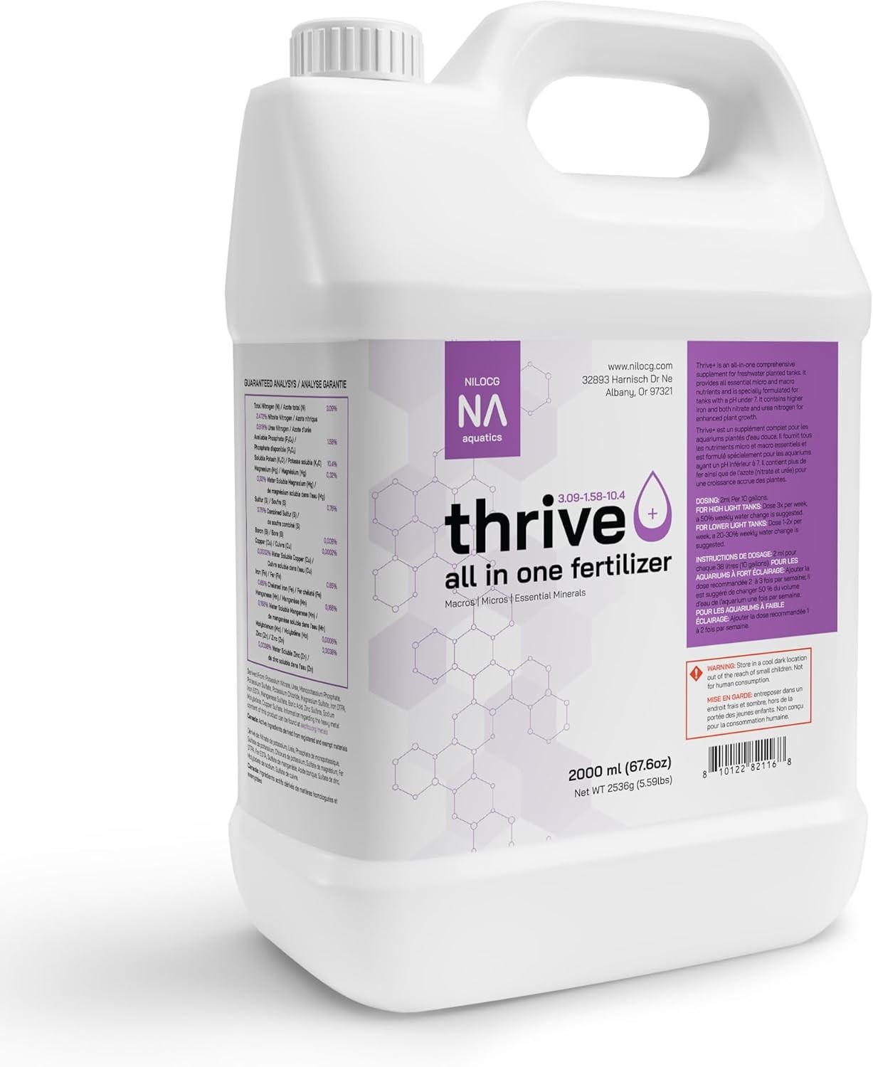 Thrive All in One Liquid Aquarium Plant Fertilizer – Highly Concentrated Aquatic