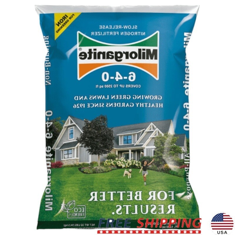 All Purpose Lawn Food 6-4-0 Organic Fertilizer Slow Release 32lb Non Burning New