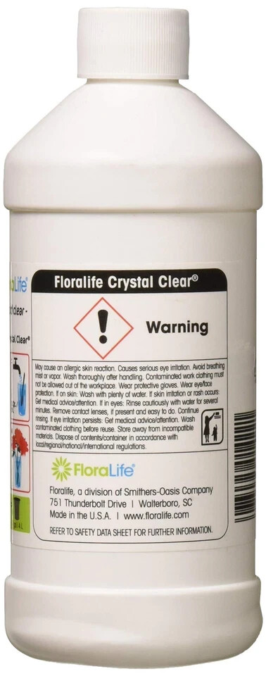 82-22020 Crystal Clear Flower Food 300 Liquid, 500 ml/1 pt
