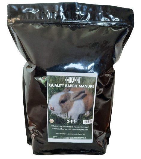 HDH Quality Rabbit Manure 2-1-1, 10 lb Bag of Dry Pellets