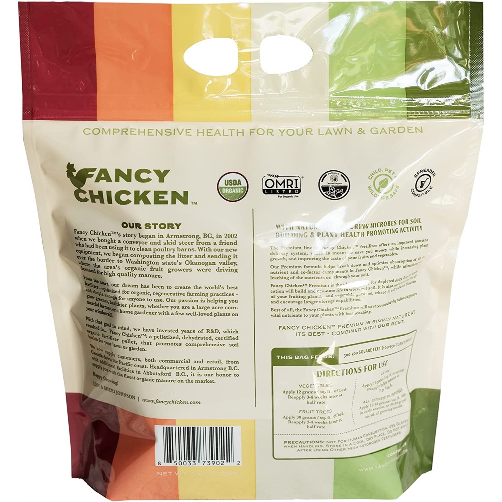 Fancy Chicken Premium Pelleted Manure Plant Food for Lawn and Garden, 5lbs