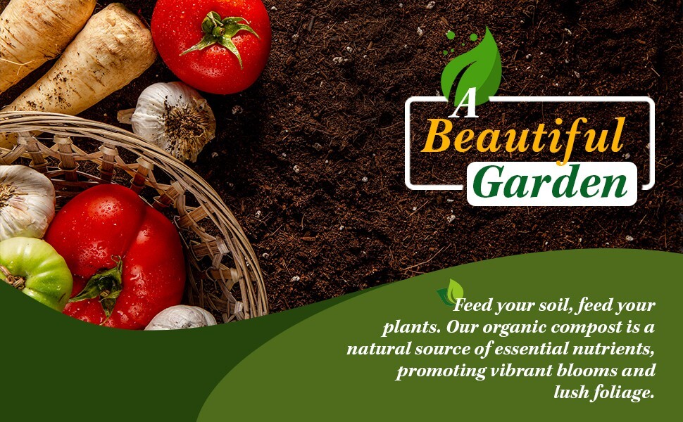 Organic Compost Plant Based Potting Soil, Garden Fertilizer, Boosts Growth 12qt