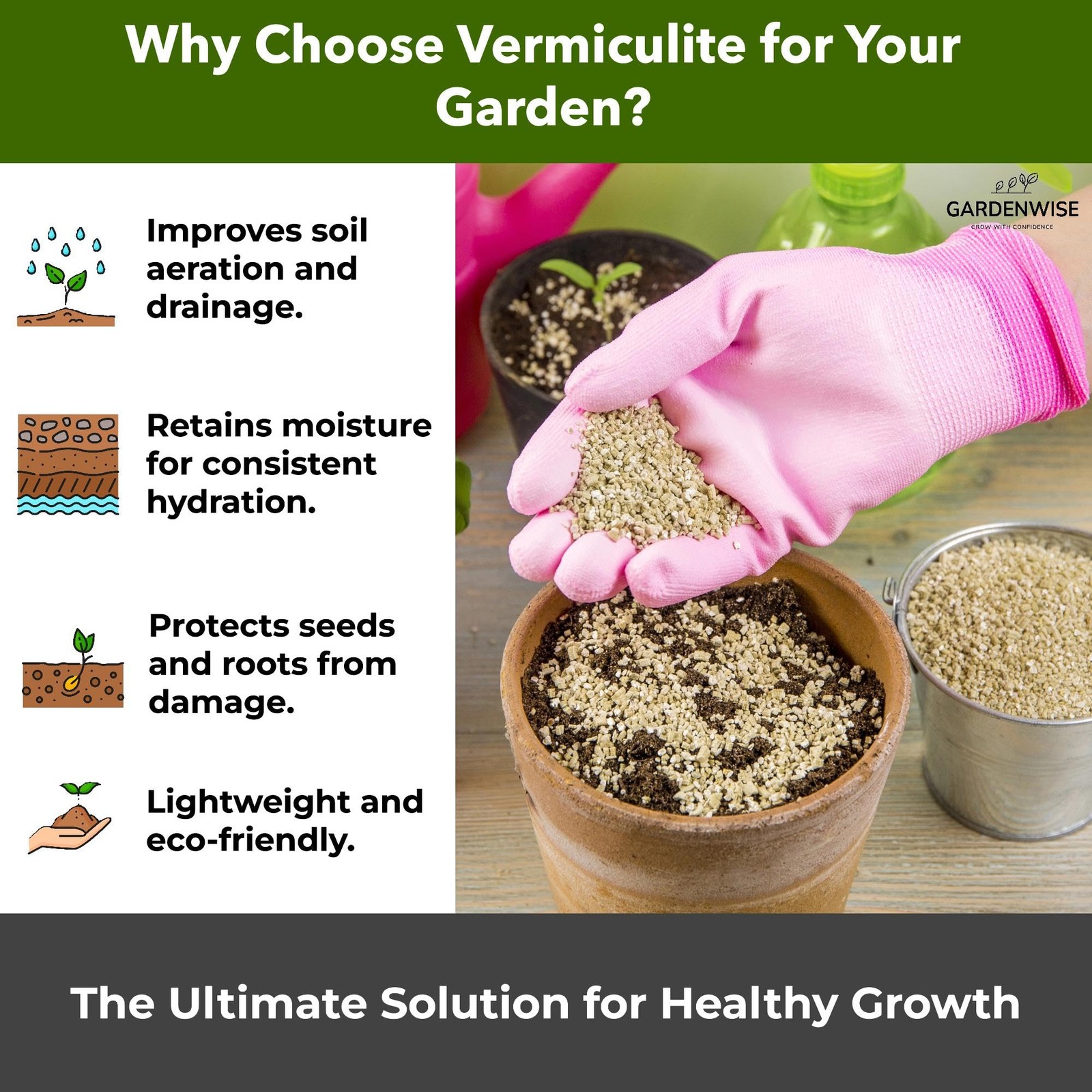 Organic Superfine Vermiculite for Indoor Gardening, Soil Aeration, and