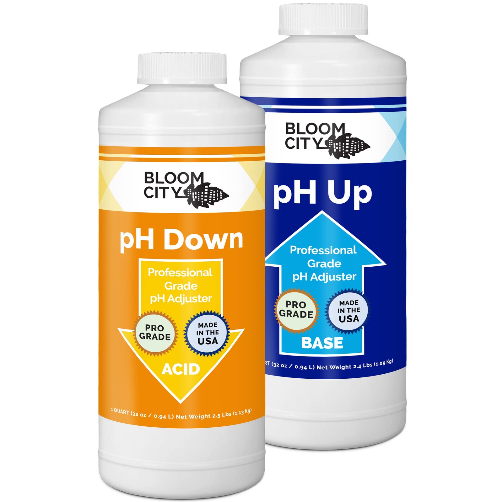 pH Control Kit for Nutrient Uptake – Two 1 Quart Bottles, 64 oz Total