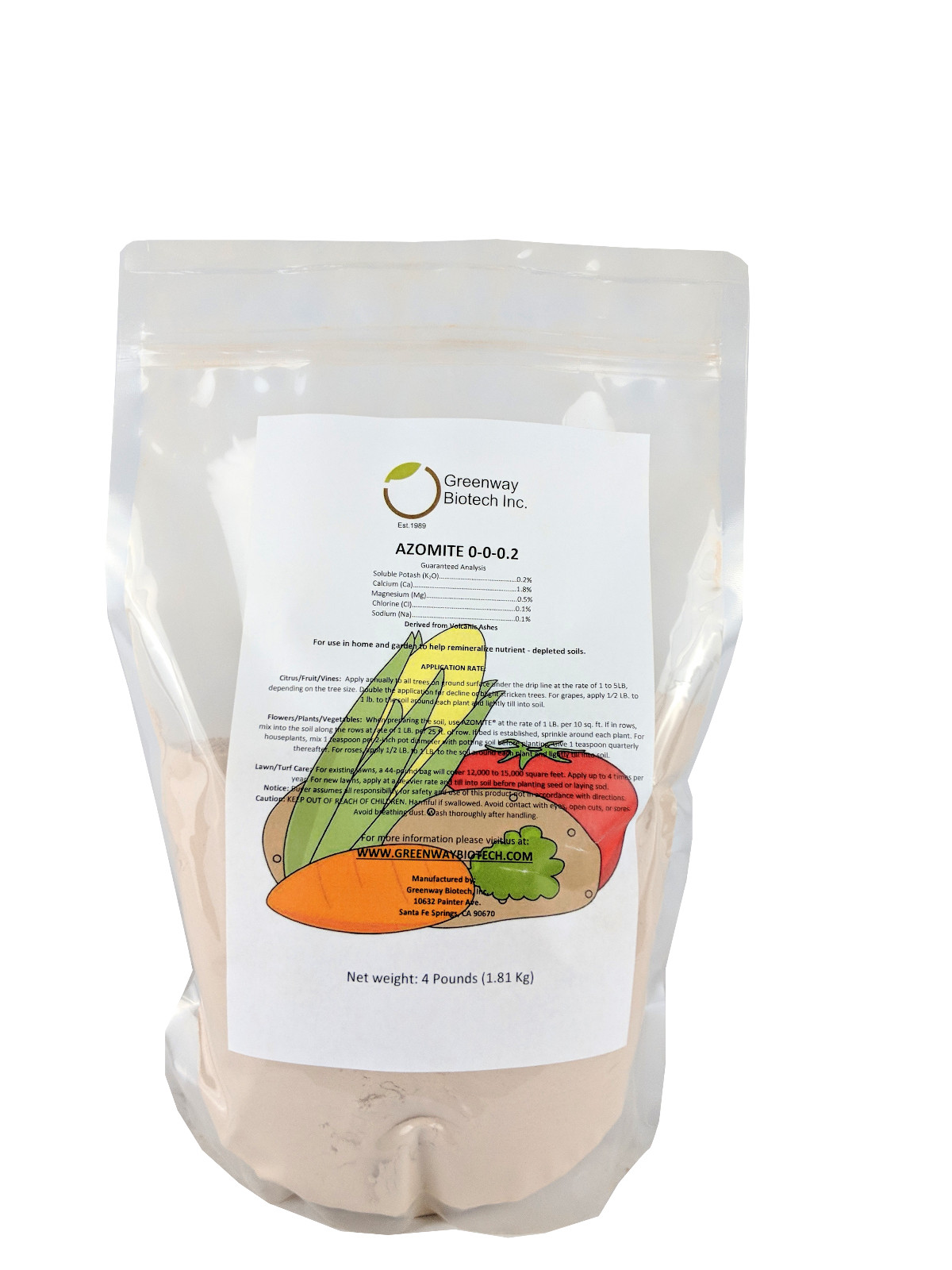 AZOMITE Powder Micronized Trace Mineral CERTIFIED DEALER OF AZOMITE 4 LB