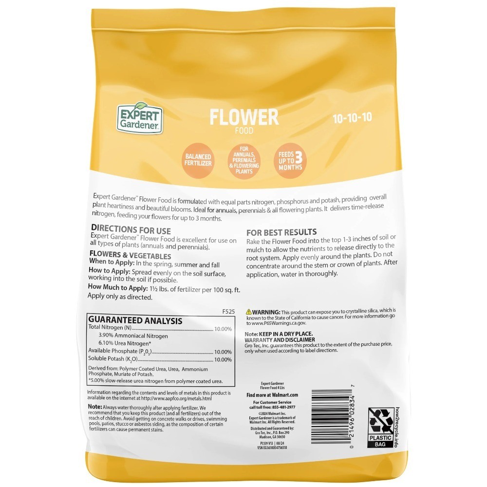 Flower Plant Food Fertilizer 10-10-10 All Purpose 4 lb Garden Nutrient Blend