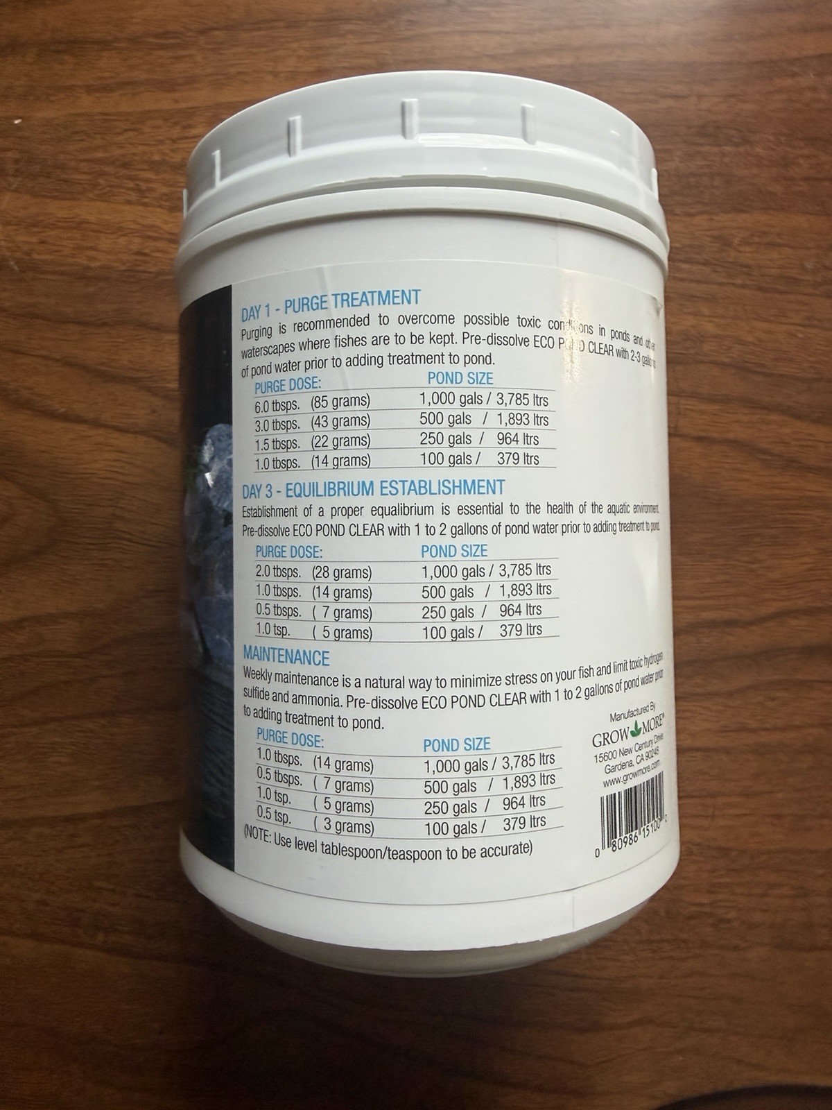 Grow More Eco Pond Clear – 1 Pound
