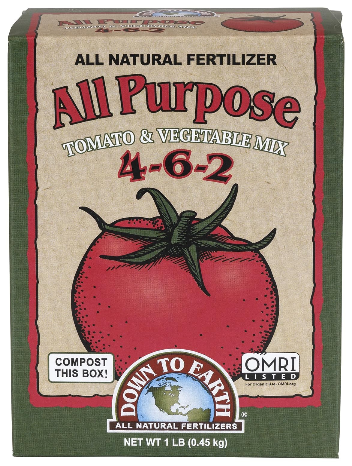 Organic Vegetable Fertilizer 1Lb Balanced Nutrient Profile For Tomatoes And P…