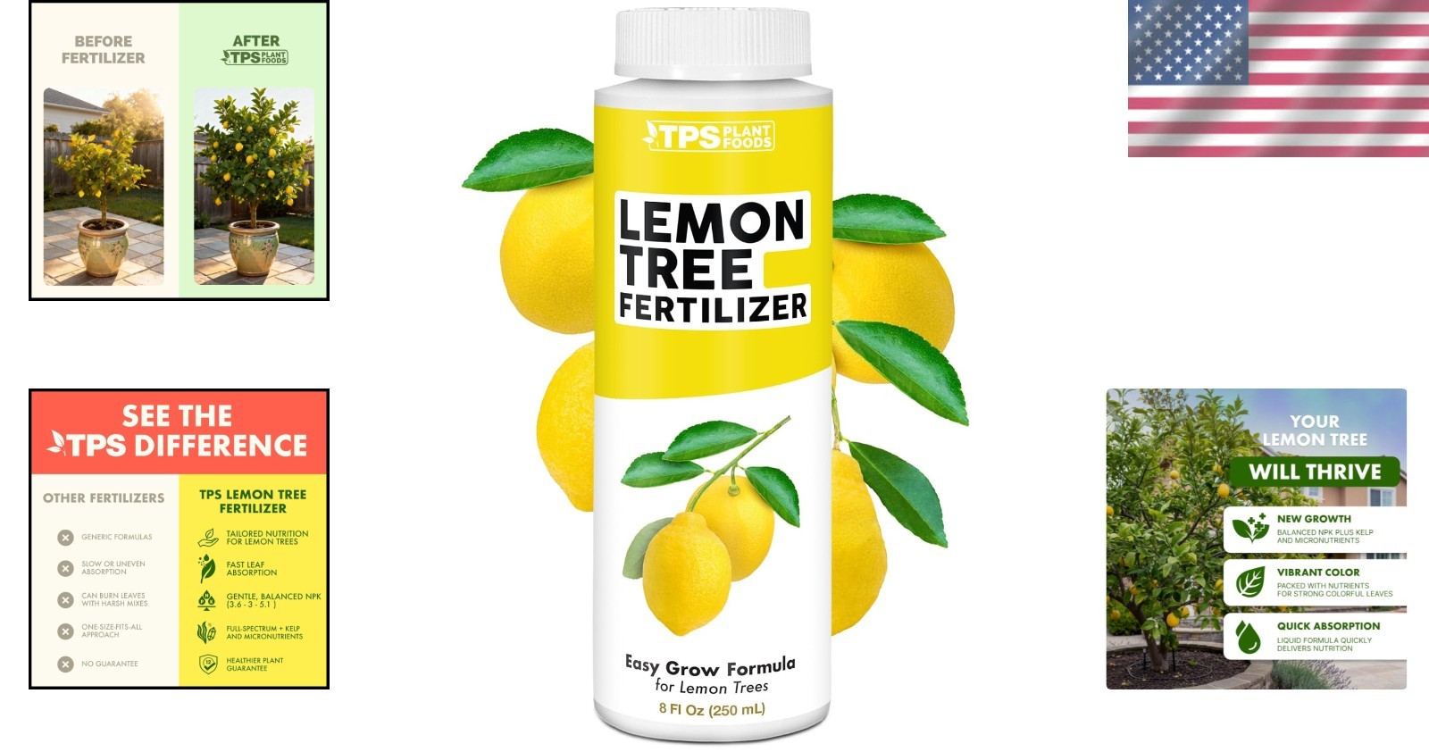 8 oz Liquid Lemon Tree Fertilizer for Vibrant Growth & Abundant Fruit