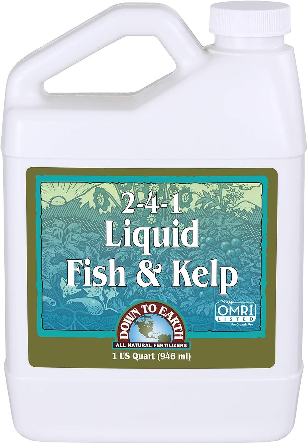 Organic Liquid Fish & Kelp Concentrate – Plant Food for Vegetable Gardens and Fl