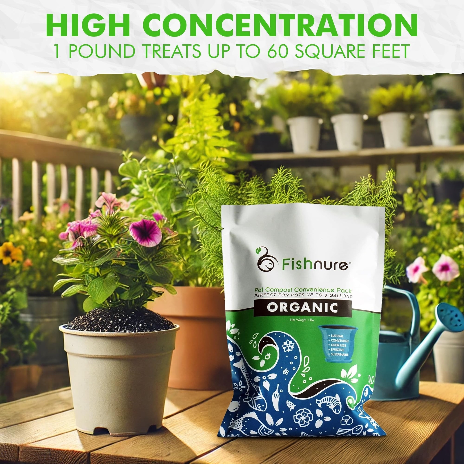 Fishnure Humus Compost Fish Fertilizer- 1 LB Convenience Pack – Odorless Orga…