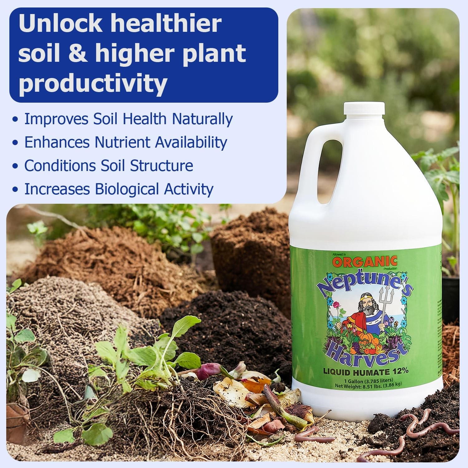 Liquid Humate 12 Concentrate – Organic Soil Conditioner with Humic Acid