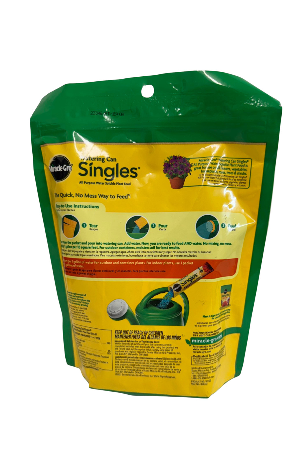 Miracle-Gro Watering Can Singles 24-Pack All Purpose Plant Food Few Left!