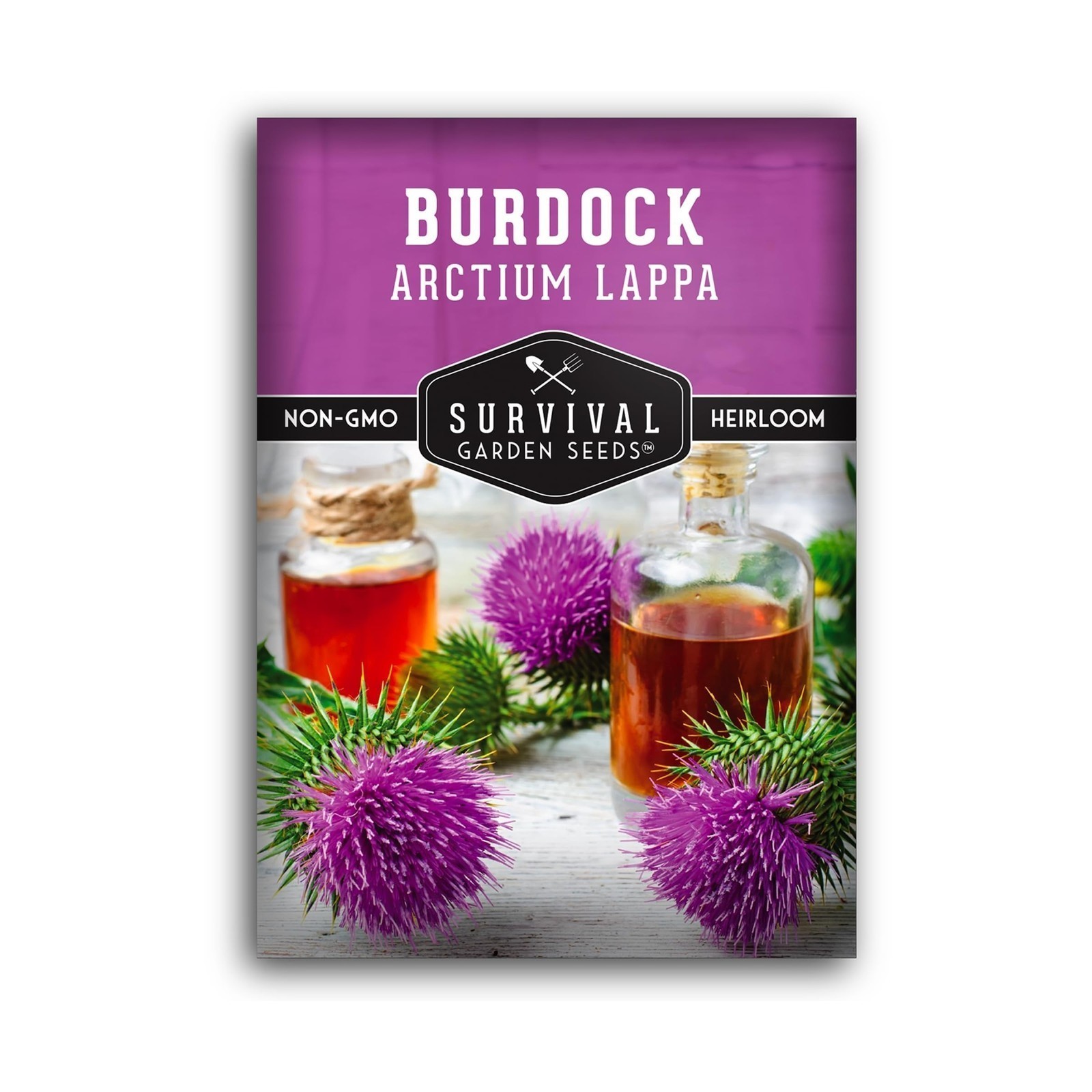 Survival Garden Seeds Burdock Seeds for Planting – 1 Packet with Instructi