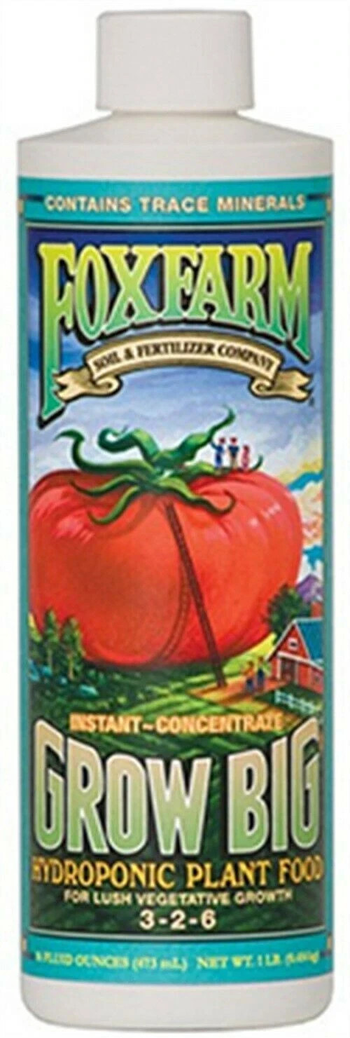 Fox Farm 793219 Pint Grow Big Hydroponic Plant Food Concentrate