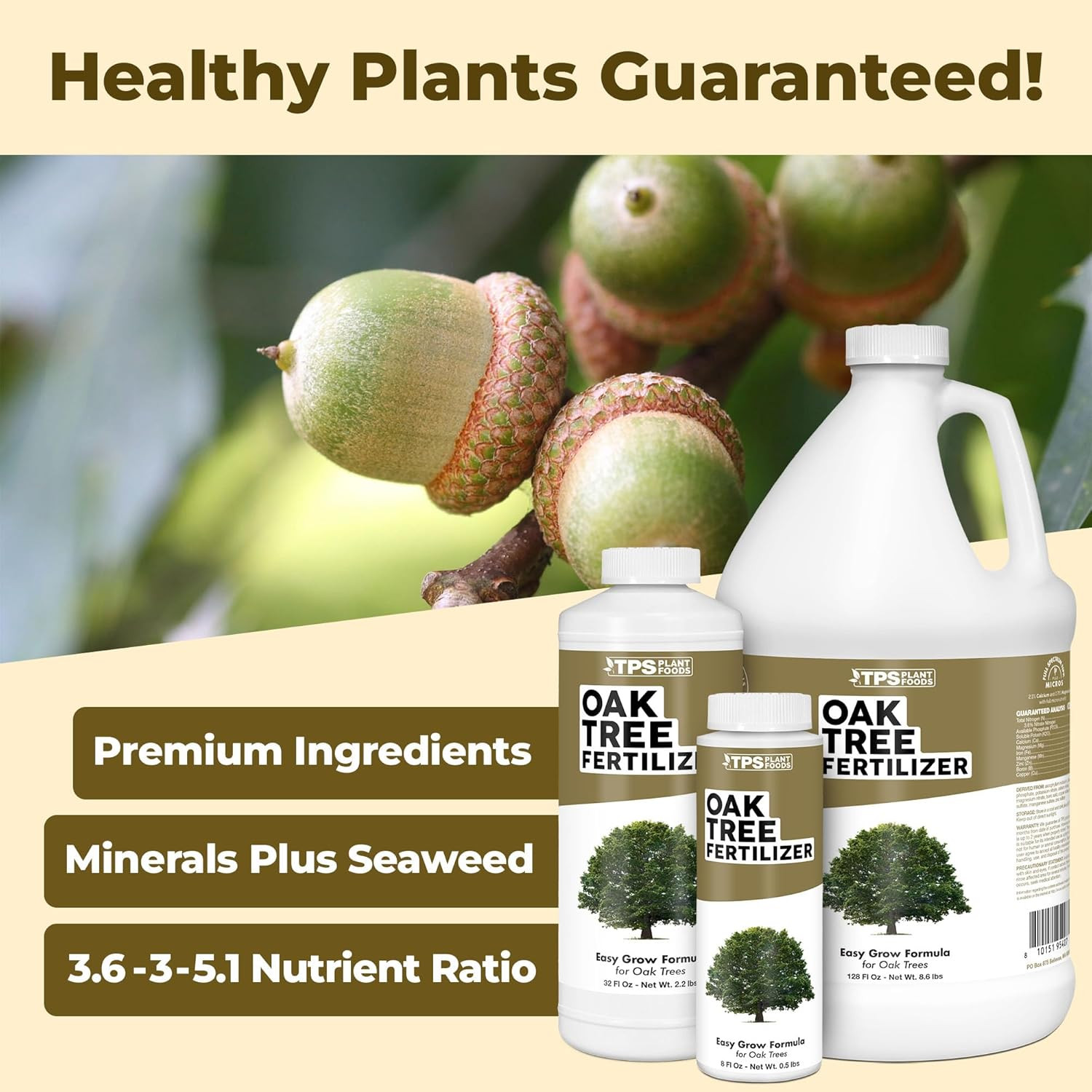 Oak Tree Fertilizer – Liquid Plant Food for Healthy Tree Growth, Rich Green Foli