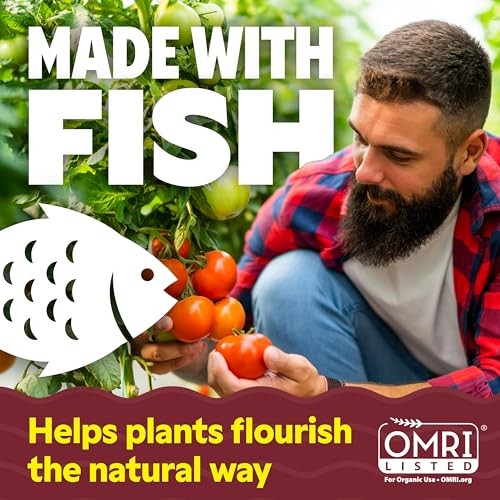 Alaska Fish Fertilizer 5-1-1 OMRI Listed Organic Plant Food for Roses Vegetables