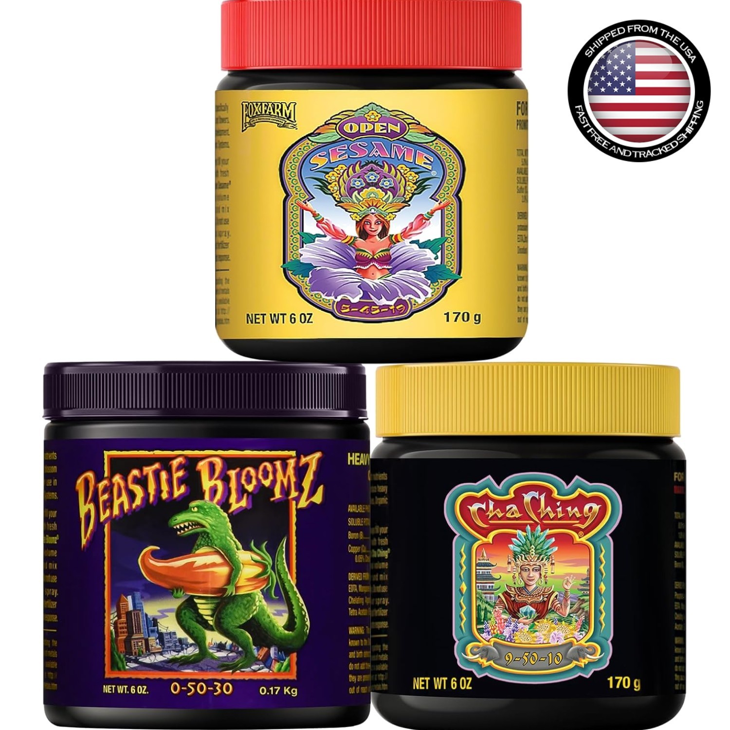 Plant Fertilizer Trio 18oz Open Sesame Beastie Bloomz Cha Ching Flowering