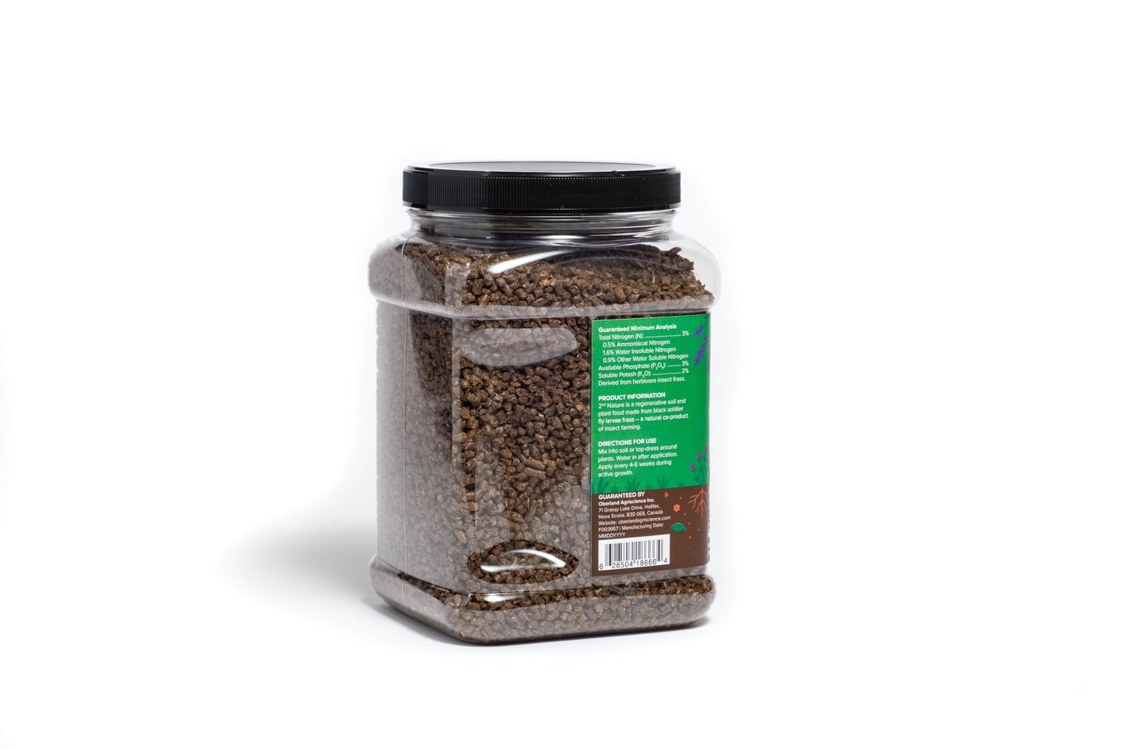 2nd Nature Organic Plant Food – BSFL Frass Pellets 2.2LB Shake-n-Spread Conta…