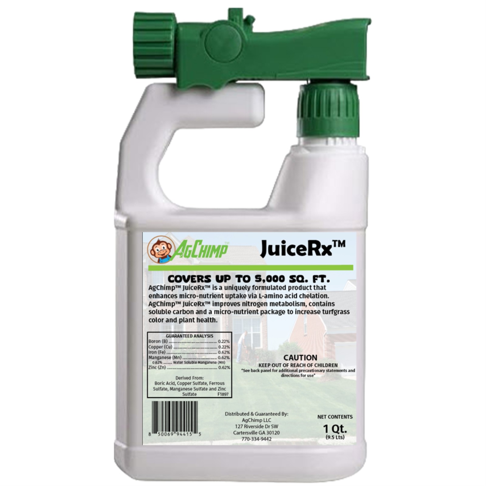 AgChimp JuiceRx Ready-to-Use Liquid Micronutrient Supplement for Lawns, 1qt