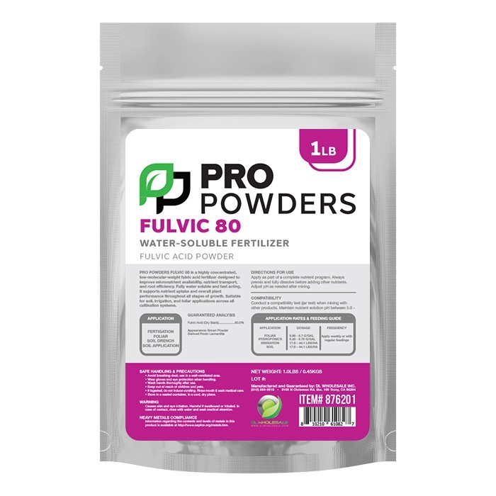 Pro Powders Fulvic 80 (Fulvic Acid Powder) Improves Plant micronutrient uptake