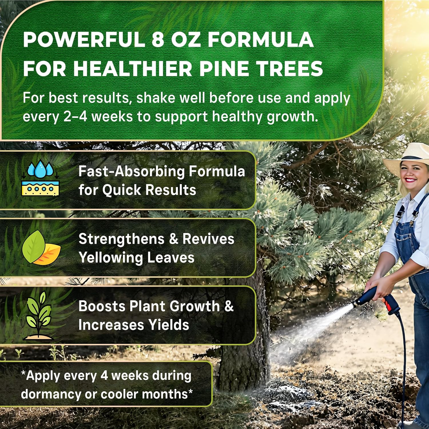 Professional Pine Tree Fertilizer Liquid Concentrate – 6-4-6 Blend for Pine, Gar