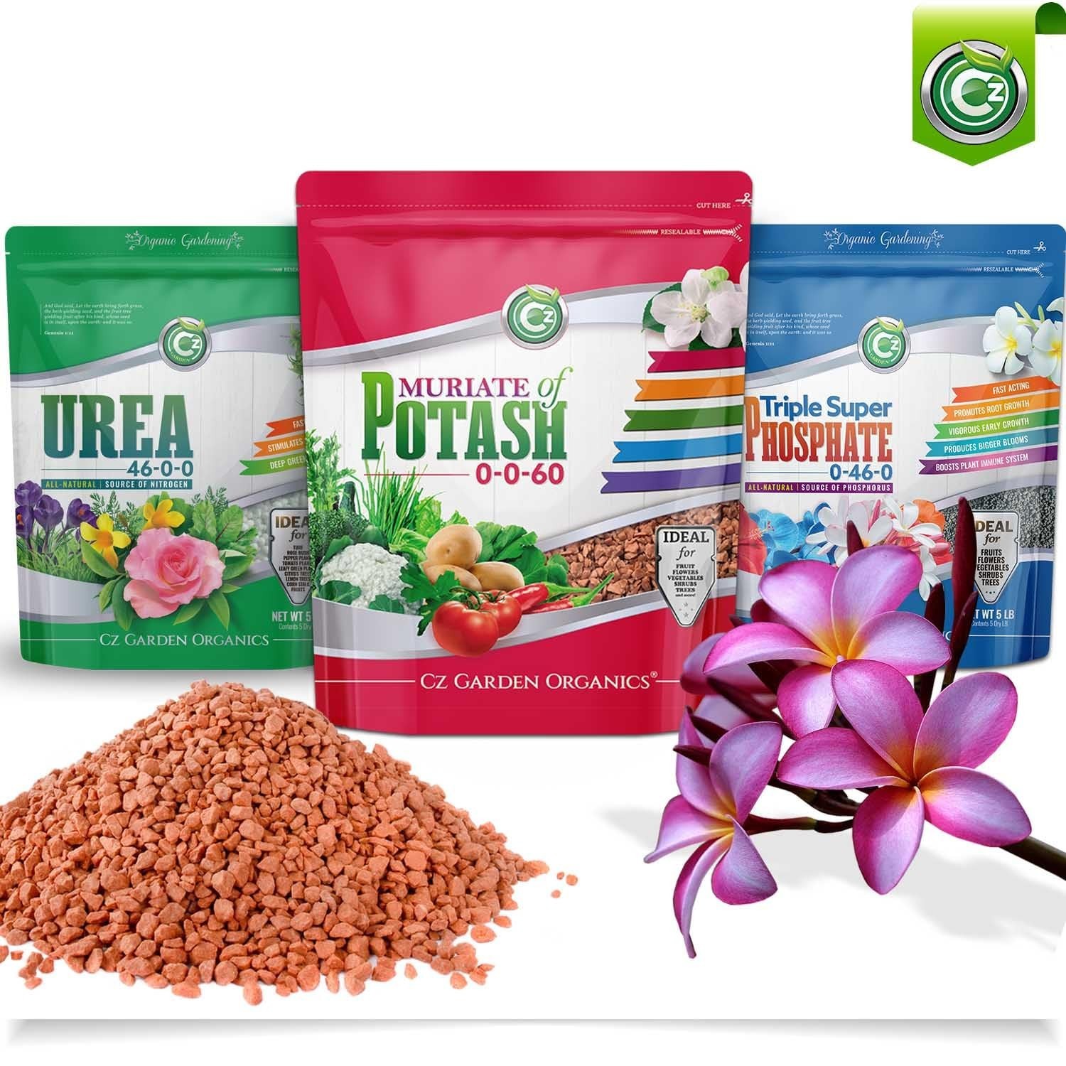 Muriate of Potash 0-0-60 Fertilizer – MOP Potassium Plant Food for Indoor/Ou…