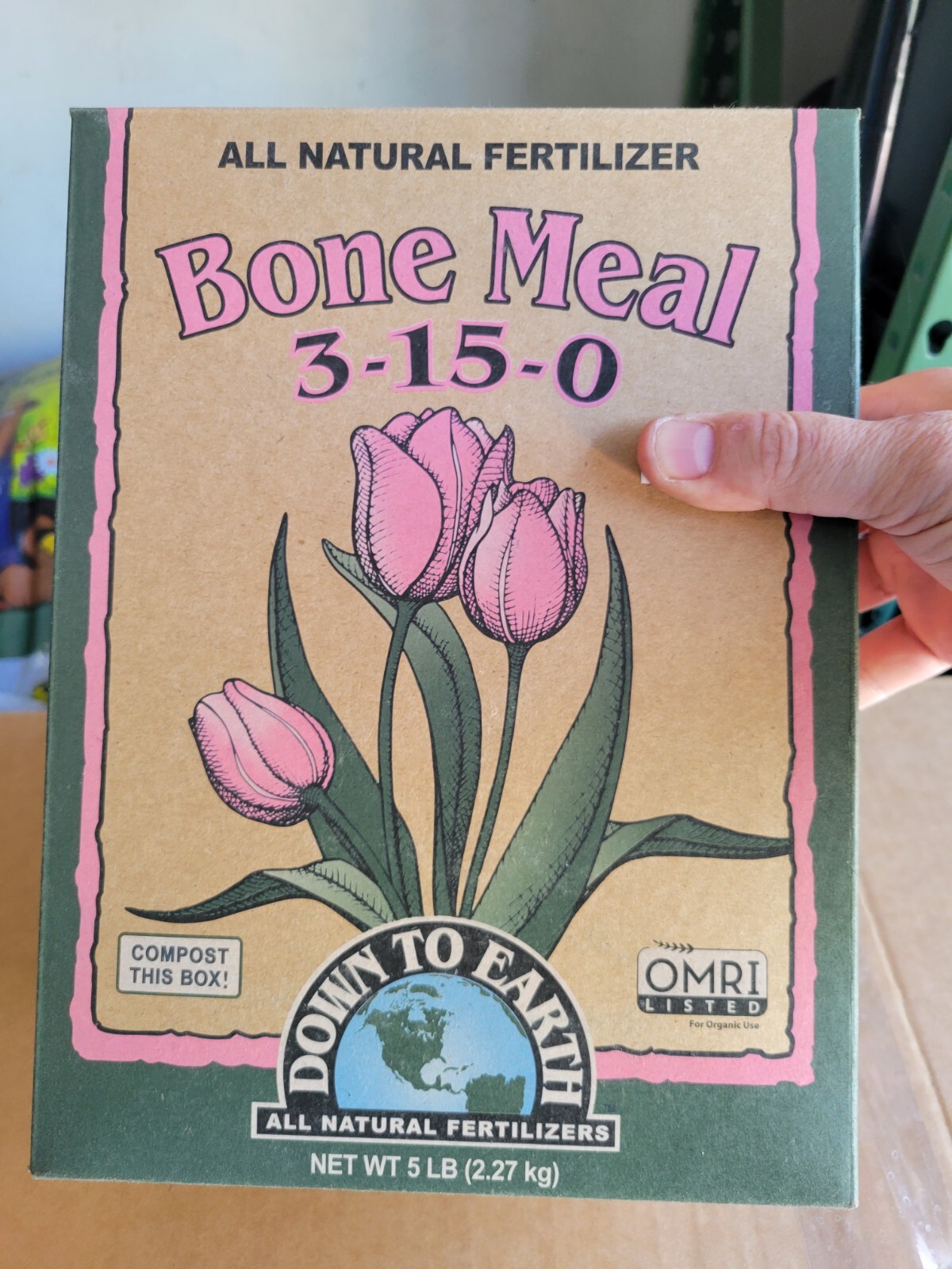 Down To Earth – All Natural Fertilizer – 5 Lbs. Bone Meal 3-15-0 NPK – 5 Pounds