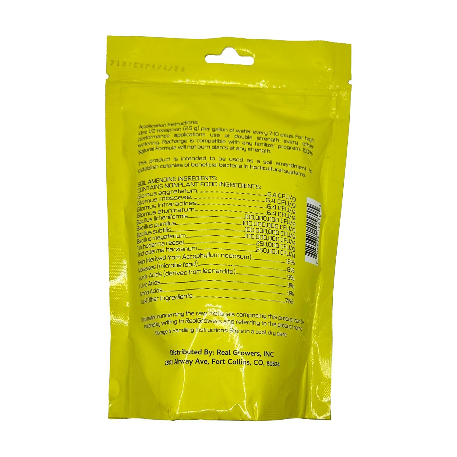 Recharge 16Oz – Mycorrhizae & Soil Microbes Instant Compost Tea for Root Growth,