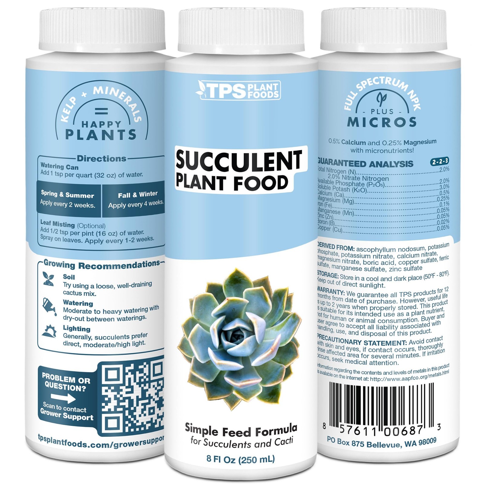 Succulent Fertilizer – Liquid Plant Food for Compact Growth, Vibrant Color & …