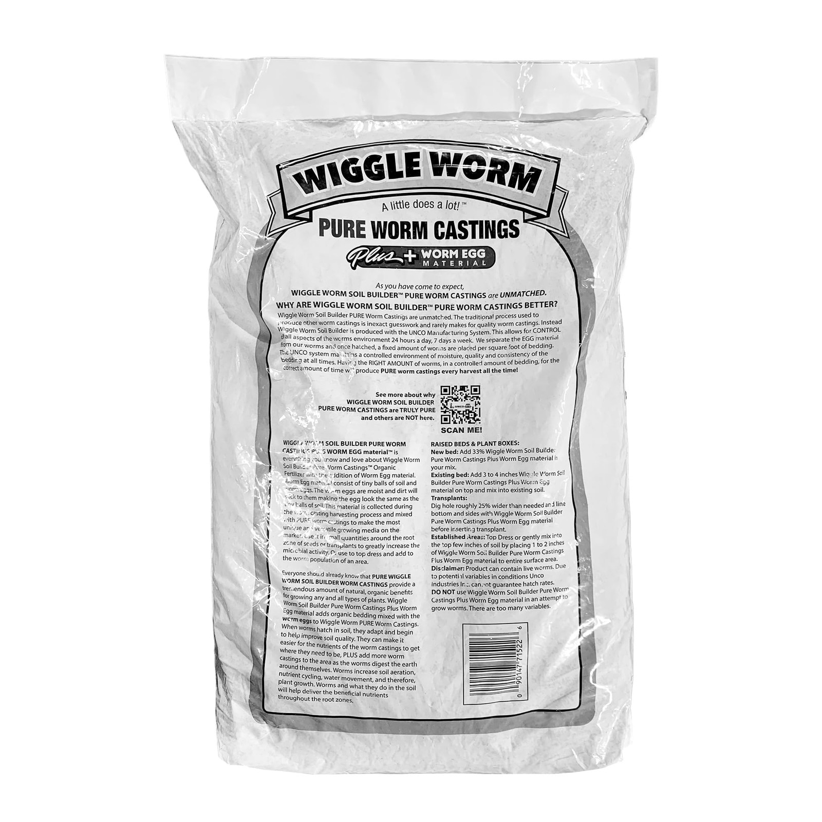 100% Pure Worm Castings Plus Worm Egg Material, 40lbs – Fertilizer and Soil A…