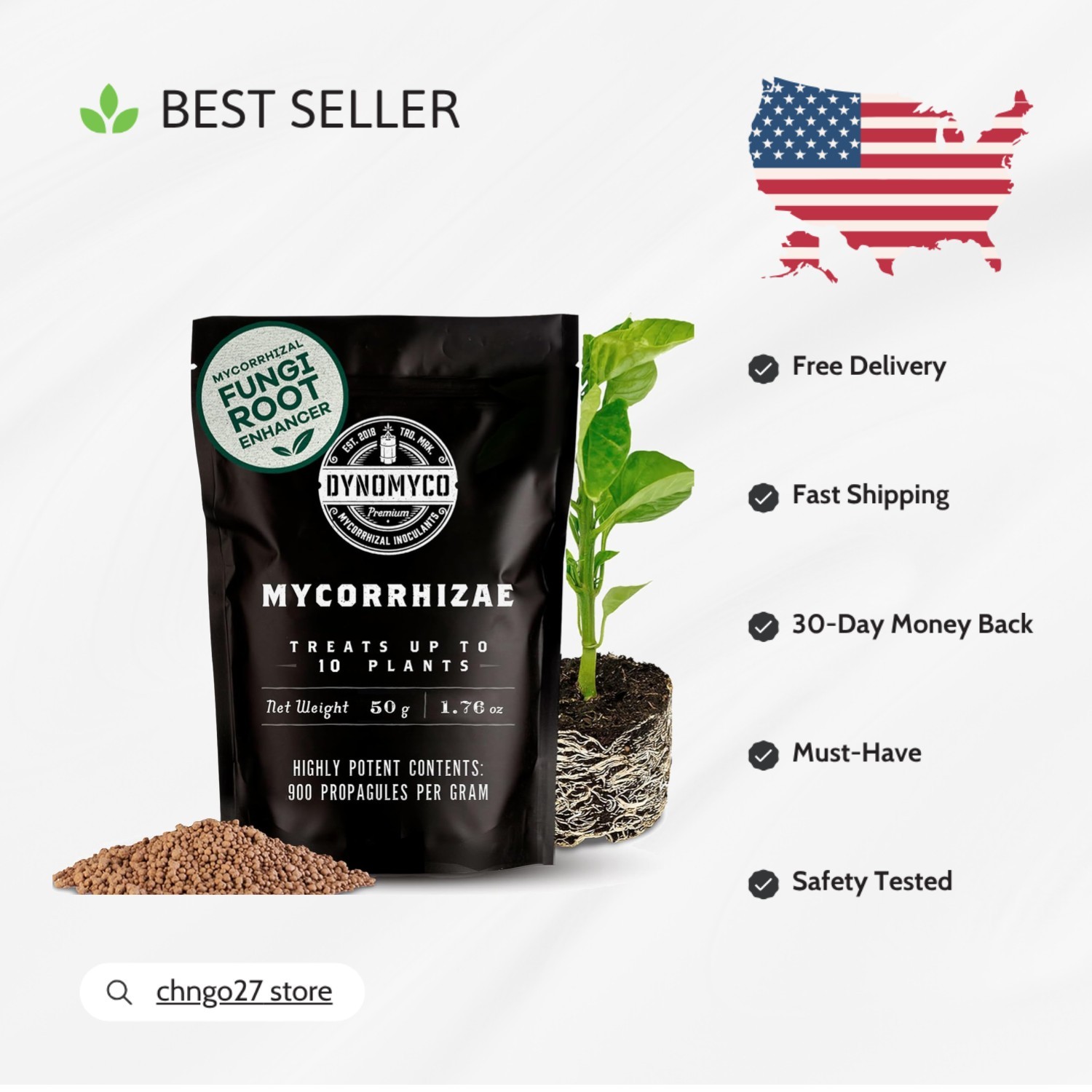 Eco-Friendly Mycorrhizal Fungi – 50g for Enhanced Growth & Nutrient Uptake