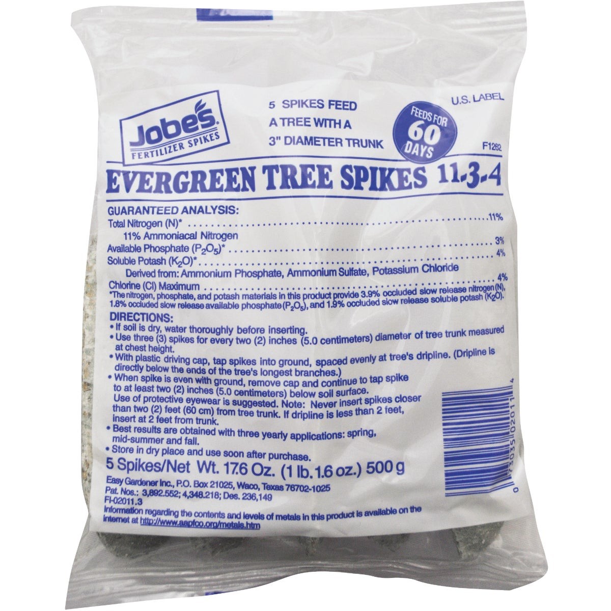 Jobe’s 11-3-4 Evergreen Tree Spikes (5-Pack) 02011 Jobe’s 02011 073035020114