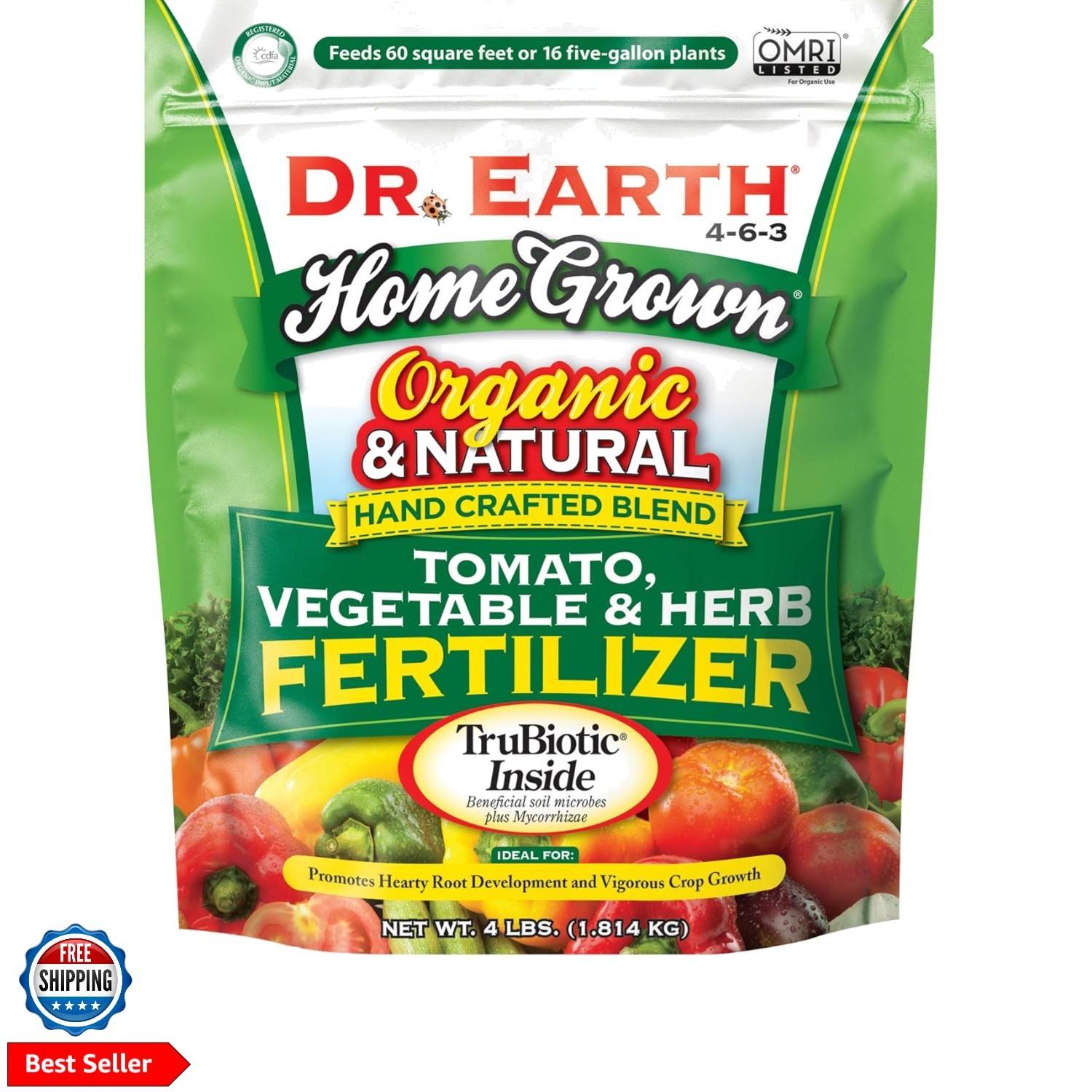 Organic 5 Tomato, Vegetable & Herb Fertilizer Poly Bag