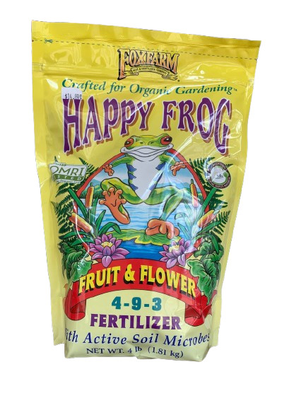 FoxFarm Happy Frog FRUIT & FLOWER 4 lbs Natural Organic Fertilizer Fox Farm 4 lb