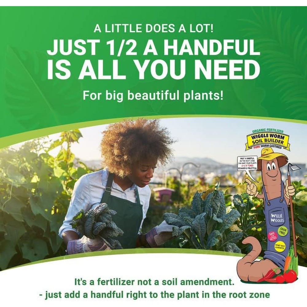 Pure Organic Worm Castings Natural Fertilizer for Indoor Outdoor Plants