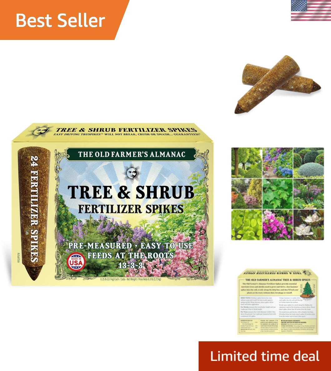 Easy-Use Tree & Shrub Fertilizer Spikes – 24 Spikes for Vibrant Growth