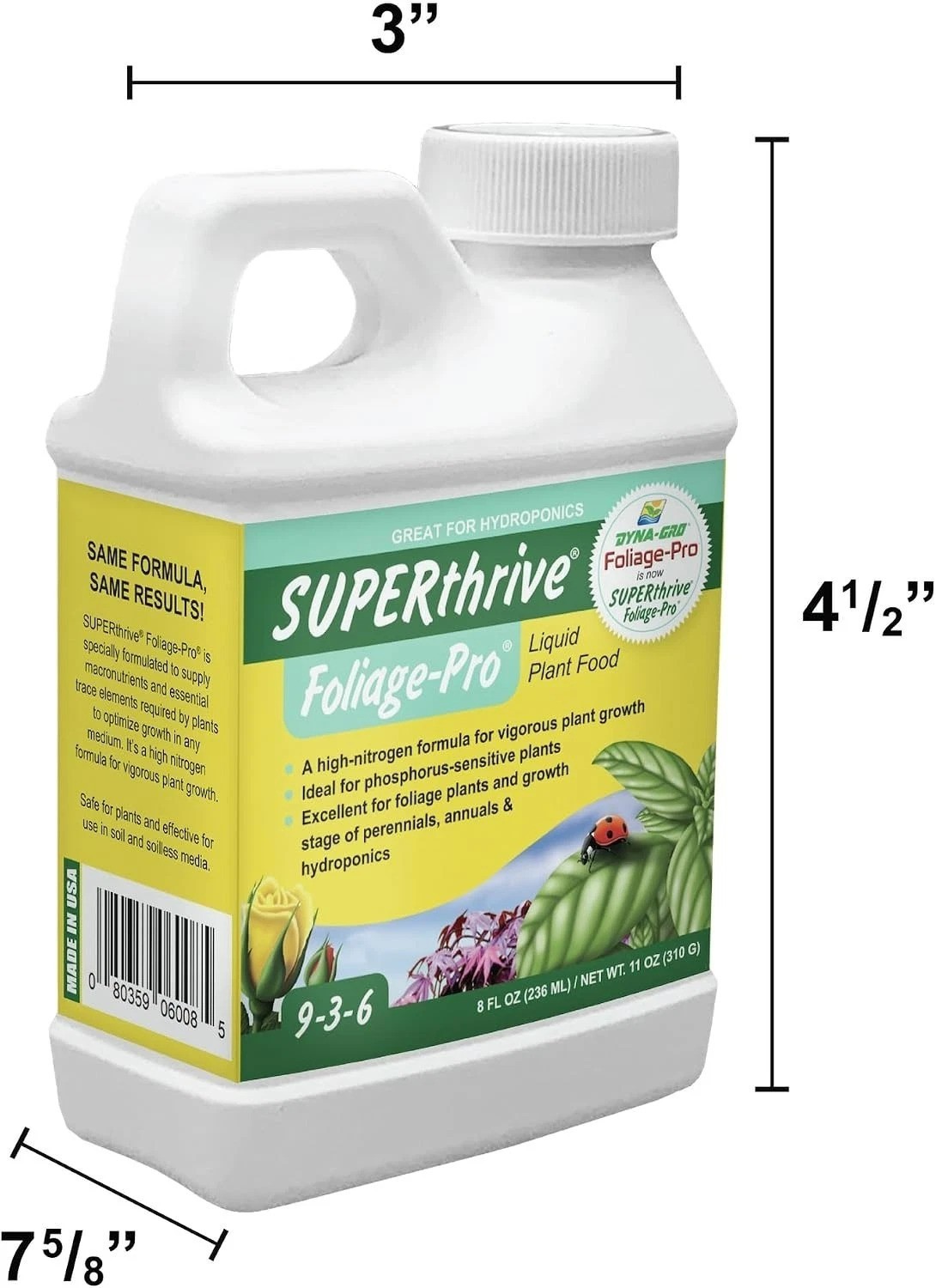Foliage Pro 8 oz – High Nitrogen Plant Fertilizer for Tropical Plants