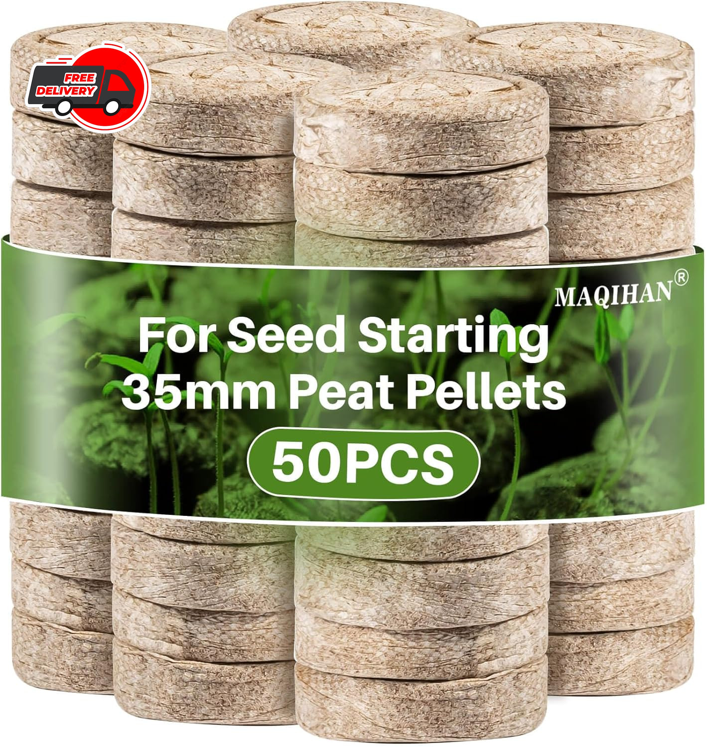50PCS Peat Pellets for Seedlings – 30MM Seed Starter Pellets Peat Pods
