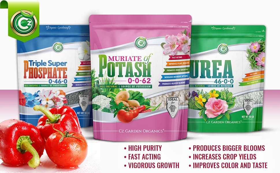 Muriate of Potash 0-0-62 Fertilizer Cz Garden Organics 5LB