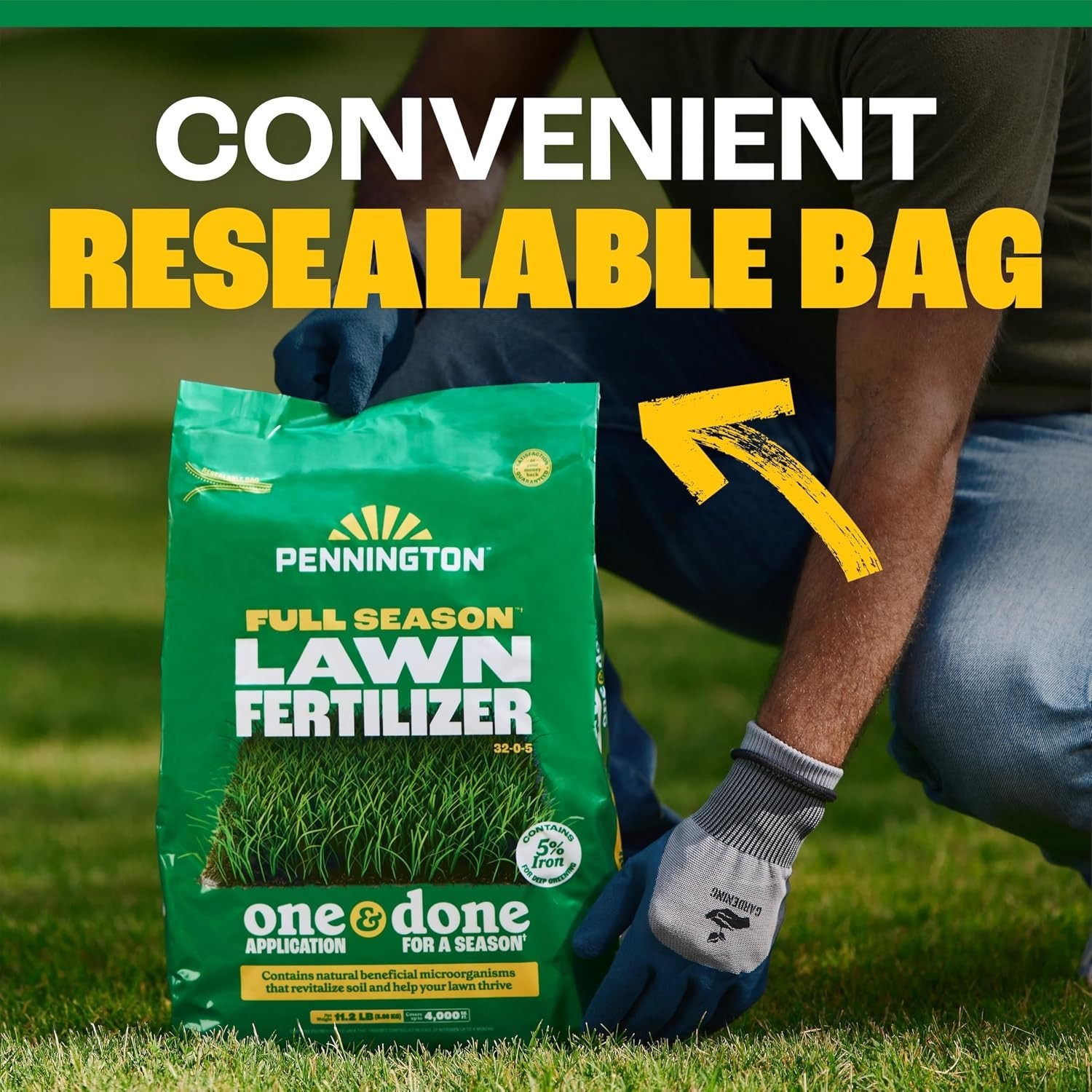Full Season Lawn Fertilizer 4M 32-0-5 RF, 11.2 LB
