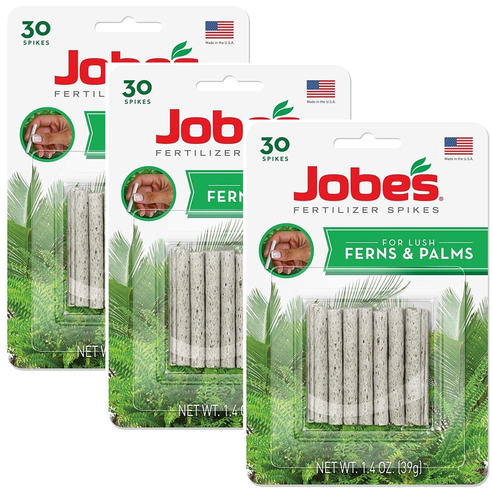 Jobe’s Fern & Palm Fertilizer Spikes, 16-2-6 Time Release Fertilizer for Indo…