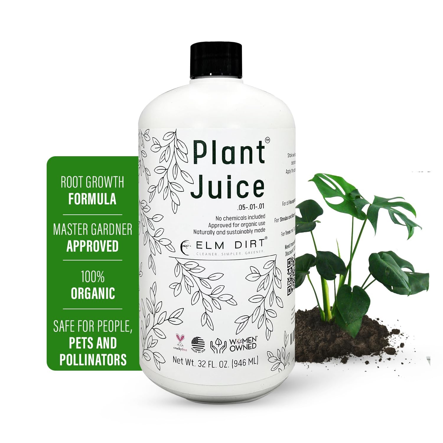 Plant Juice Organic Fertilizer for All Plants – Indoor or Outdoor (1 Bottle)