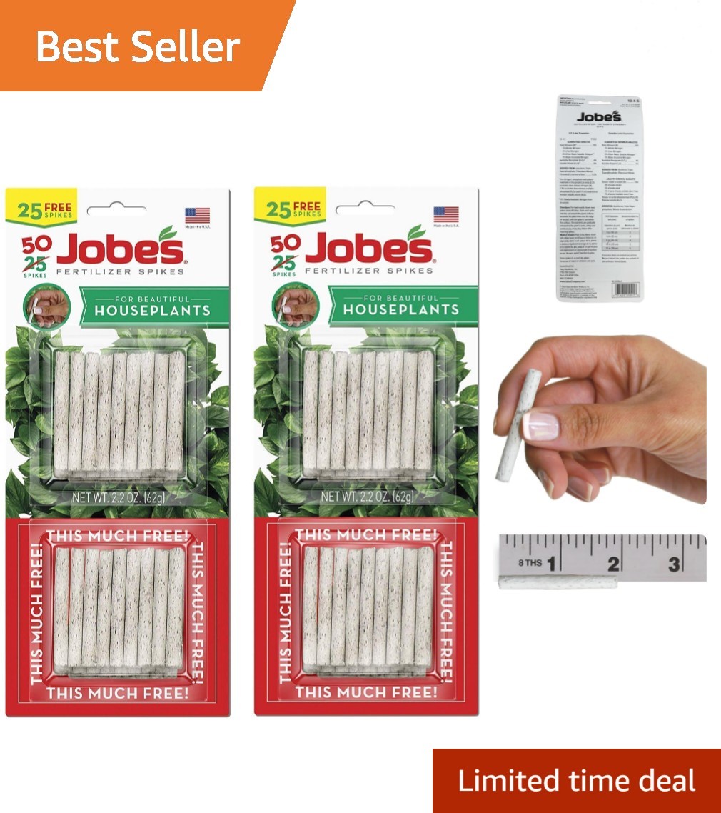 Jobe’s 5001T Houseplant Fertilizer Food Spikes, 50 Pack