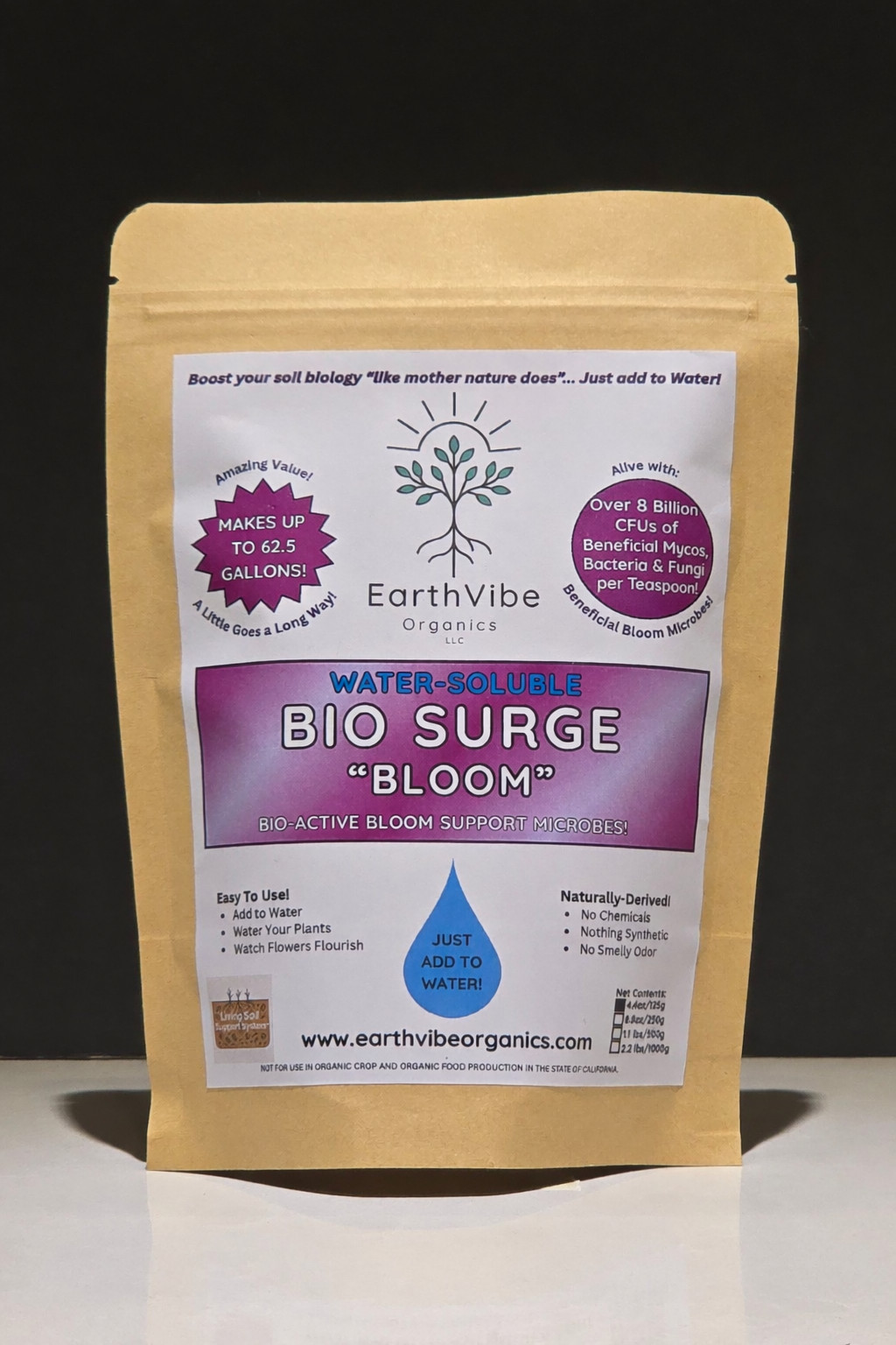 EarthVibe Organics Bio Surge Bloom – 8+ Billion Bloom Microbes & Mycos per TSP!