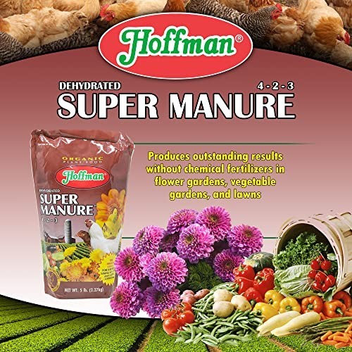 Dehydrated Poultry Manure Fertilizer 4-2-3 5 Pounds Pelleted Soil Conditioner