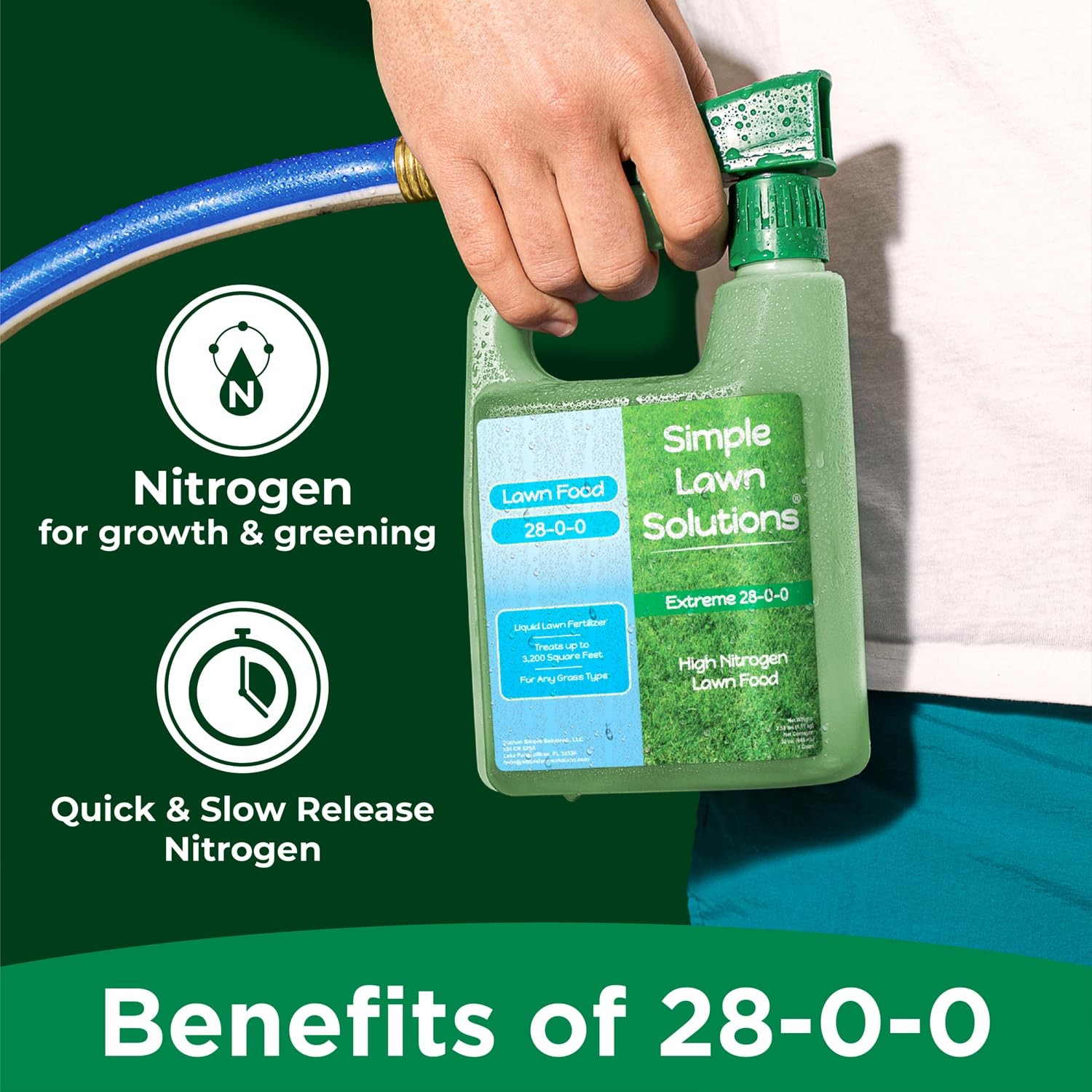 Maximum Green & Growth Fertilizer High Nitrogen 2800 Liquid Lawn Food Spray S…