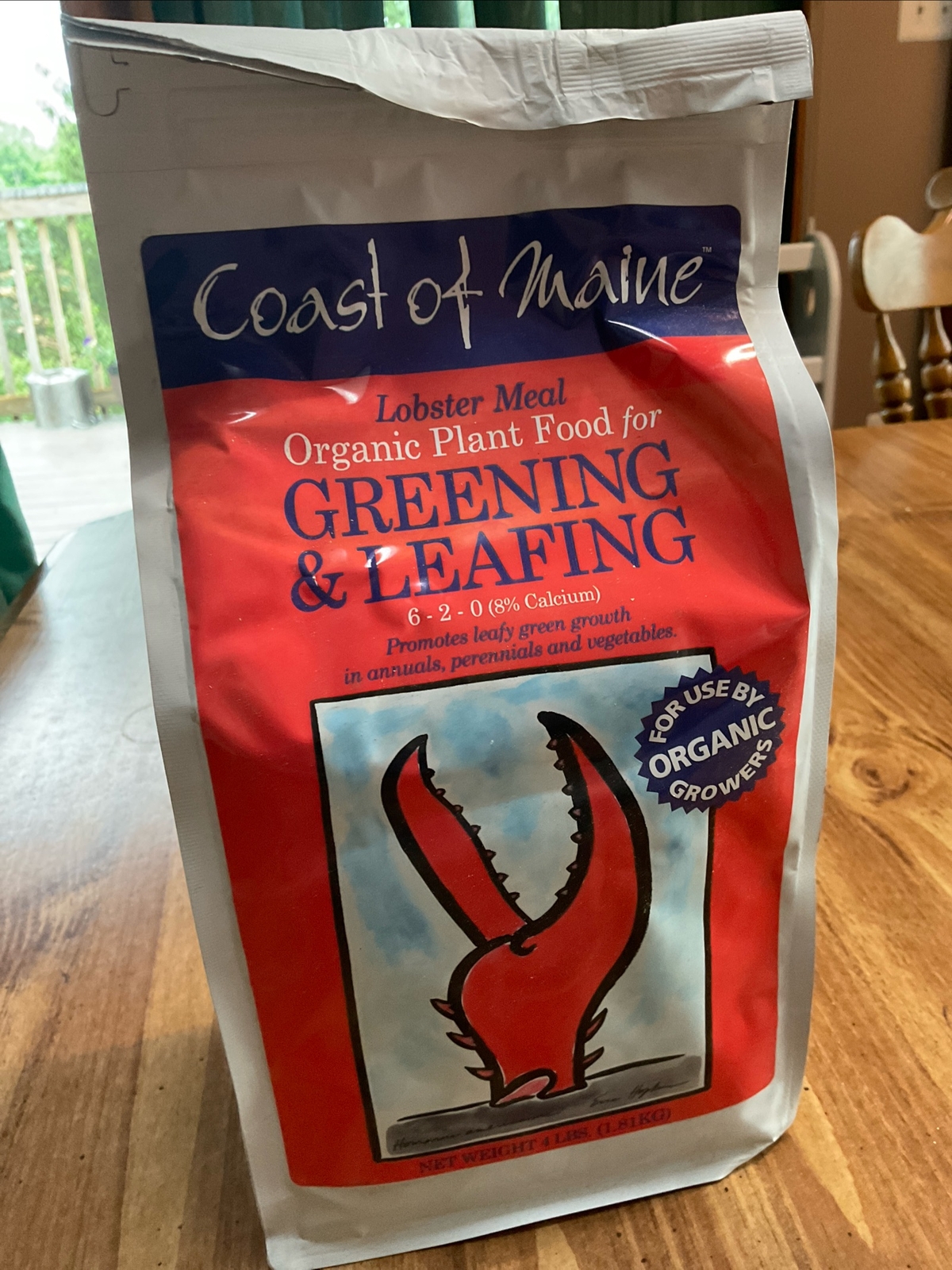 Coast of Maine Lobster Meal Organic Plant Food 4lb for Greening and Leafing